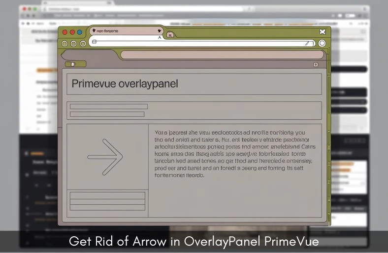 Get Rid of Arrow in OverlayPanel PrimeVue